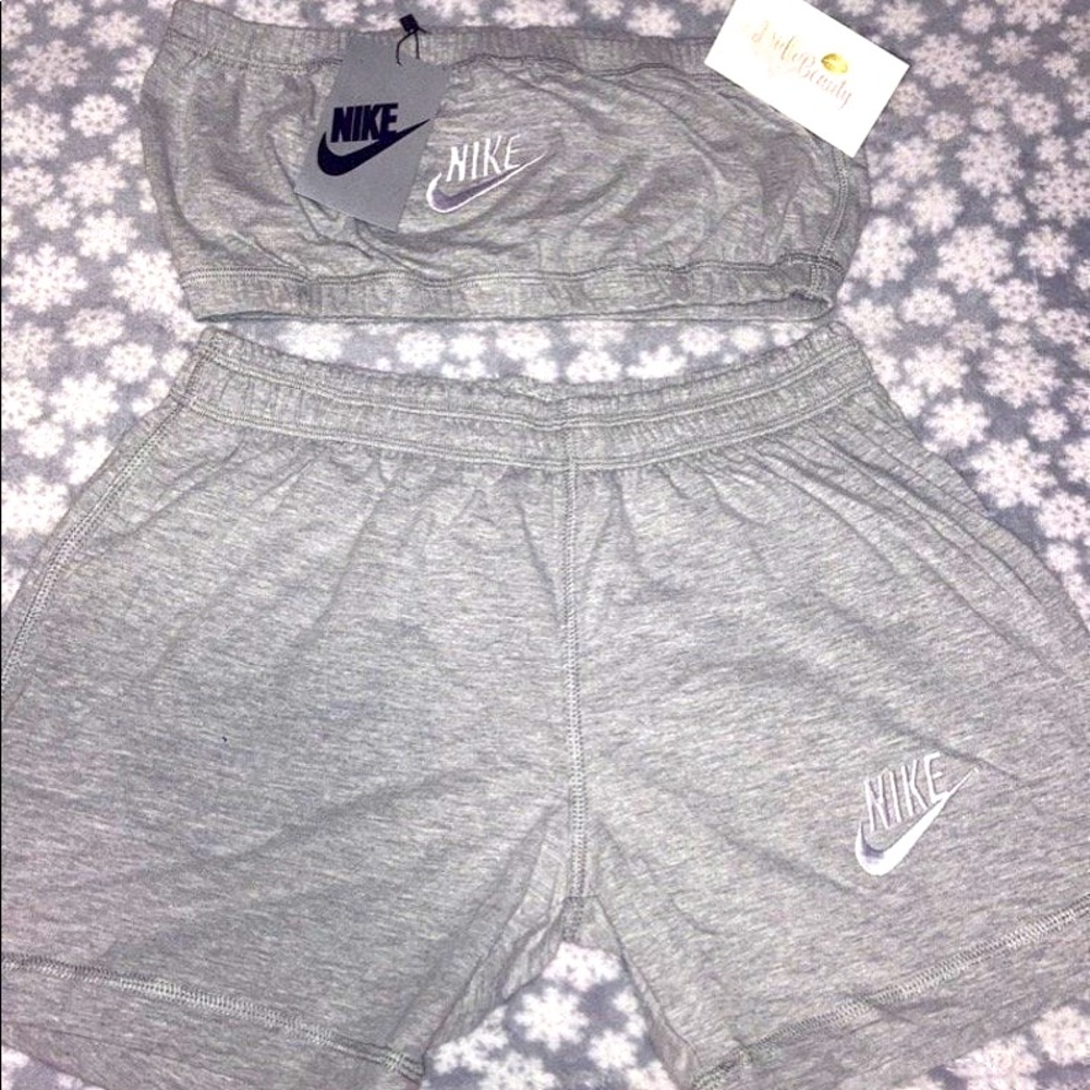 Womens gray Nike two piece set